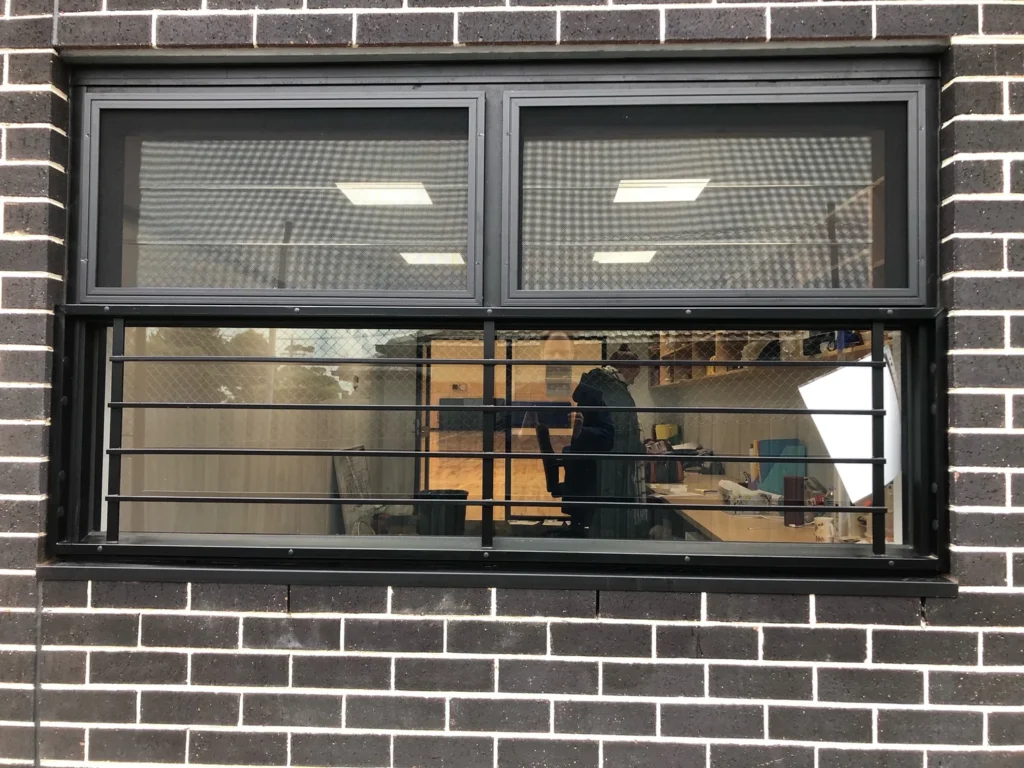 Modern Window Grille - (Horizontal Security Bars)